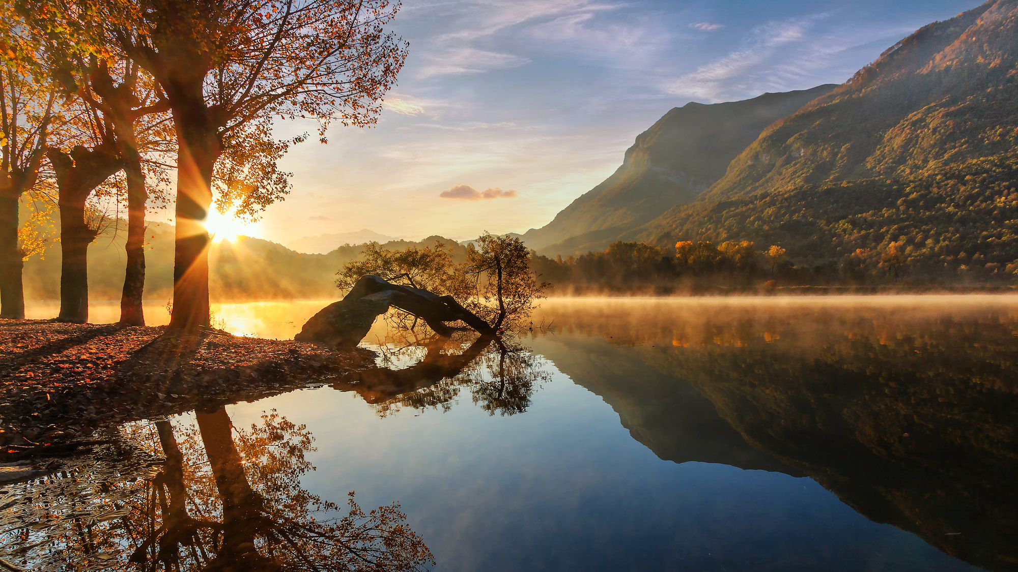 Lago del piano, alba