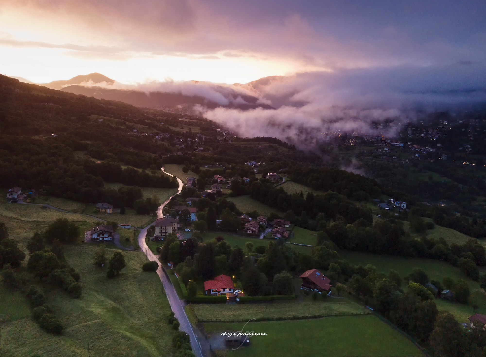 Foto fatta con il drone sopra casa mia